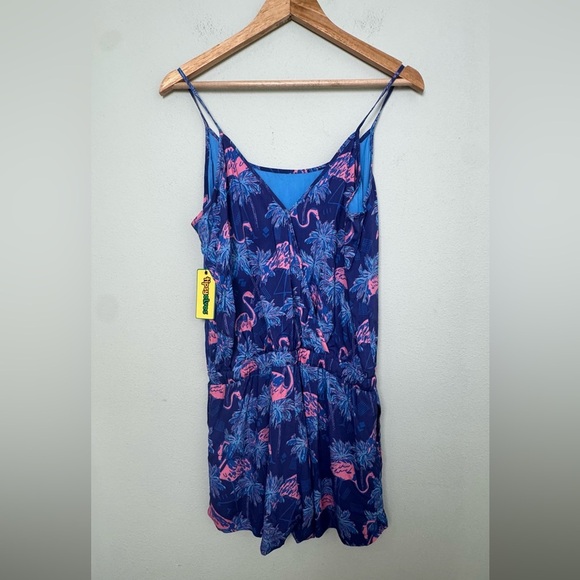 NWT Tipsy Elves Flirty Flamingos Romper - Picture 6 of 12